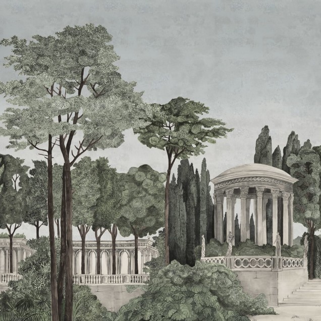 Tapet cu design elegant de grădină italiană.