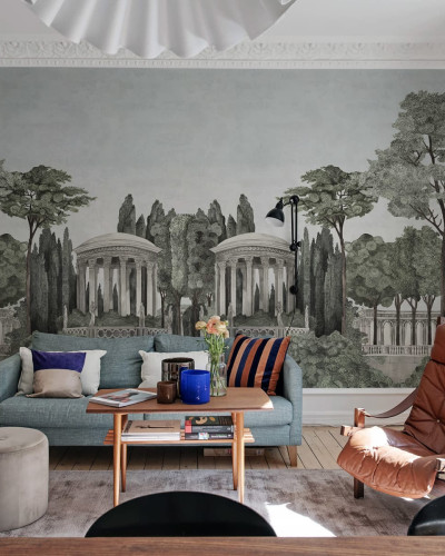 Tapet Chatsworth Park, Mirrored Day, cu design clasic, inspirat de frumusețea naturii, perfect pentru a adăuga un aer elegant și sofisticat spațiului dumneavoastră.