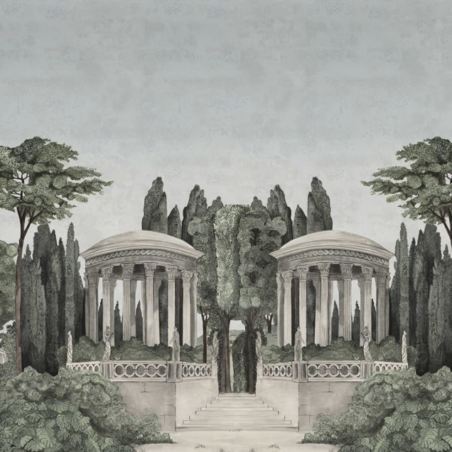 Tapet Chatsworth Park, Mirrored Day, cu design clasic, inspirat de frumusețea naturii, perfect pentru a adăuga un aer elegant și sofisticat spațiului dumneavoastră.