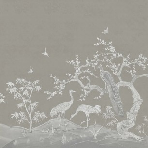 Fototapet Chinoiserie Lace, Natural Beige, Rebel Walls