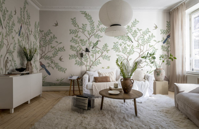 Fototapet Monkeys Paradise, White, Rebel Walls