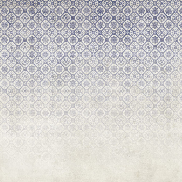 Tapet cu model geometric Musas - Albastru, degrade