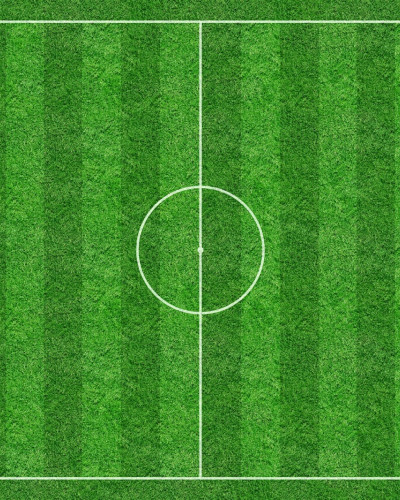 Fototapet cu teren de fotbal într-o cameră de zi modernă