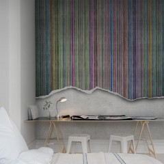 Fototapet Worn Wall, Multi Stripe, personalizat, Rebel Walls