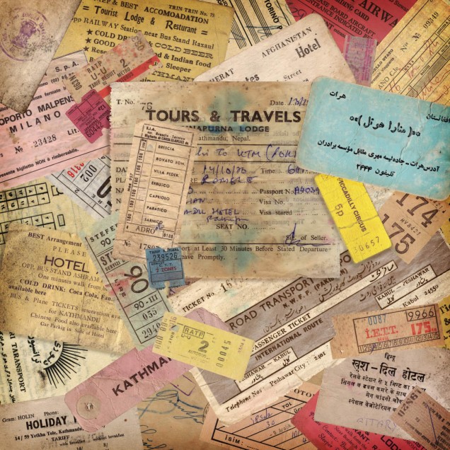 Tapet cu design vintage, inspirat din aventurile de călătorie