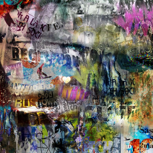 Tapet Street Art cu design urban modern si culori vibrante