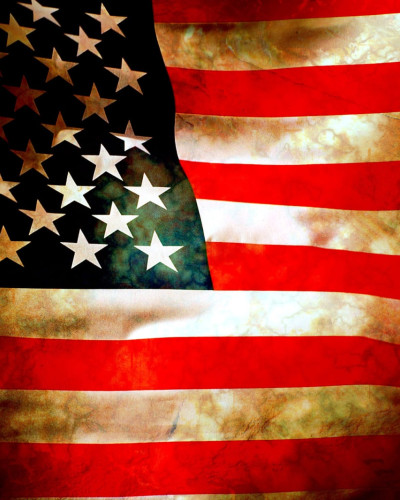 Tapet Stars and Stripes cu design vintage al steagului Americii