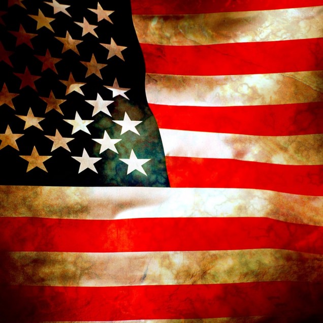 Tapet Stars and Stripes cu design vintage al steagului Americii