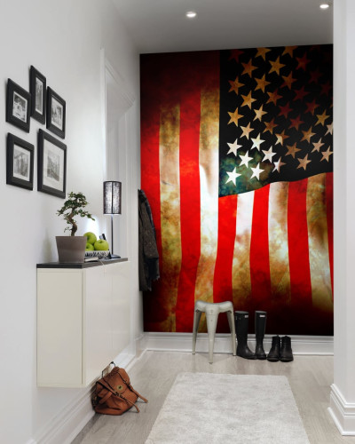 Tapet Stars and Stripes cu design vintage al steagului Americii