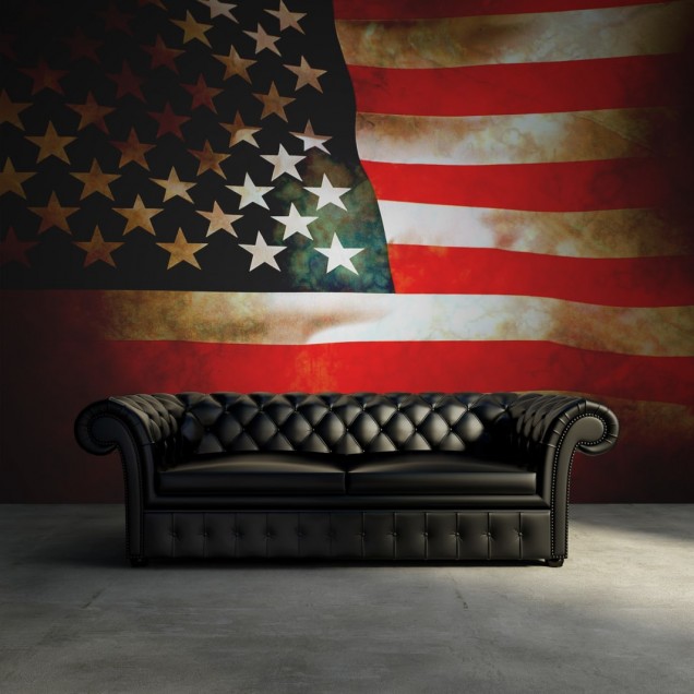 Tapet Stars and Stripes cu design vintage al steagului Americii