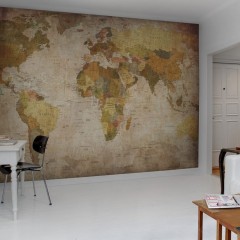 Fototapet World Map, personalizat, Rebel Walls