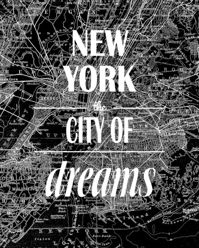 Tapet cu design modern, reprezentând harta orașului New York