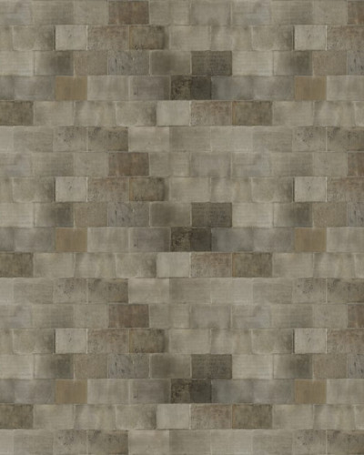 Tapet Stonework cu design modern, care imită aspectul betonului brut, aplicat pe un perete din hol