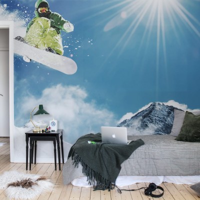 Fototapet Snowboard, personalizat, Rebel Walls, Fototapet dormitor 