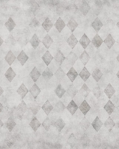 Tapet cu model geometric elegant, inspirat de diamante, perfect pentru a crea un aspect modern si sofisticat. Tapetul are un efect subtil de patina, care ii confera un aspect vintage.