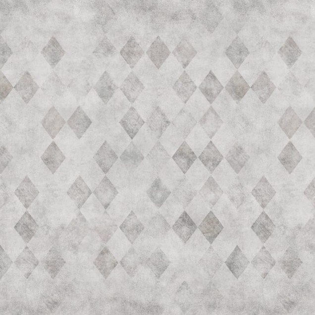 Tapet cu model geometric elegant, inspirat de diamante, perfect pentru a crea un aspect modern si sofisticat. Tapetul are un efect subtil de patina, care ii confera un aspect vintage.