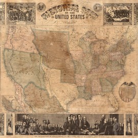 Fototapet Pictorial Map of the U.S., personalizat, Rebel Walls