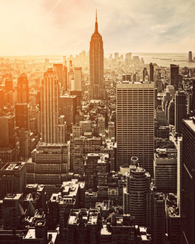 NY, decor perete cu o priveliște spectaculoasă a orașului New York