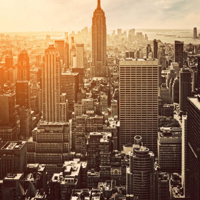 NY, decor perete cu o priveliște spectaculoasă a orașului New York