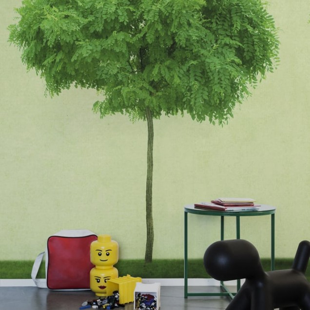 Tapet cu design minimalist si copaci
