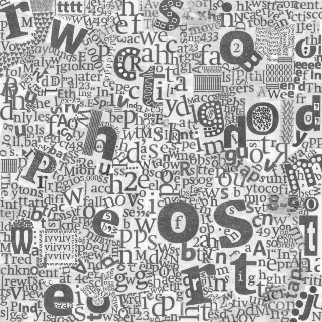 Tapet cu litere din ziare - Newspaper Letters