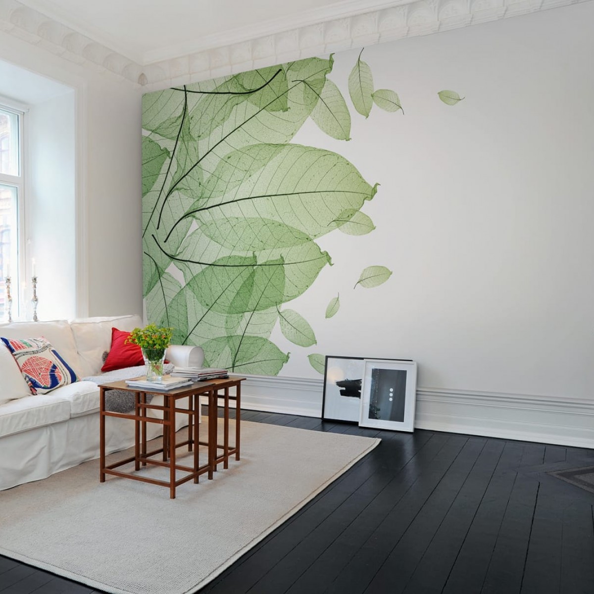 Fototapet Rebel Walls RBW-R12201. Conține culorile: Verde, Verde Pastel, Verde, Verde-Galben, Negru, Negru Închis, Verde, Verde Smarald, Alb, Alb Semnal