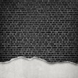 Fototapet Well-Worn Brick Wall, Black, Rebel Walls
