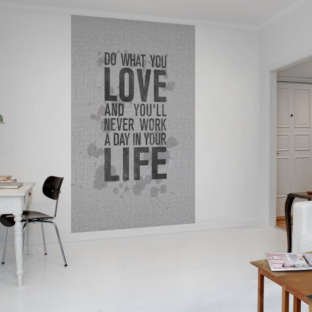 Quotes, Beton, tapet cu design modern si minimalist, perfect pentru a adauga o nota de inspiratie in orice spatiu.