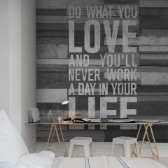 Fototapet Quotes, Wood Wall, personalizat, Rebel Walls