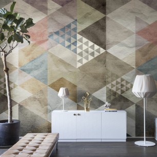 Fototapet Rebel Walls RBW-R12522. Conține culorile: Gri, Gri-Galben, Gri, Gri-Maro, Maro, Cremă, Verde, Verde-Negru, Roz, Roz Deschis
