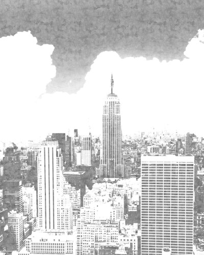 Tapet cu design urban modern, cu imaginea orașului New York.
