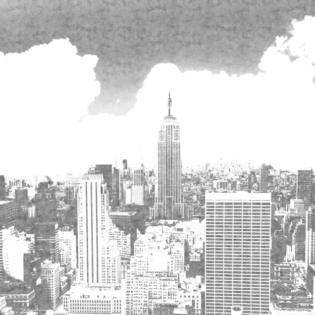 Tapet cu design urban modern, cu imaginea orașului New York.
