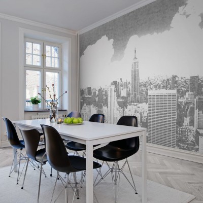 Tapet cu design urban modern, cu imaginea orașului New York.