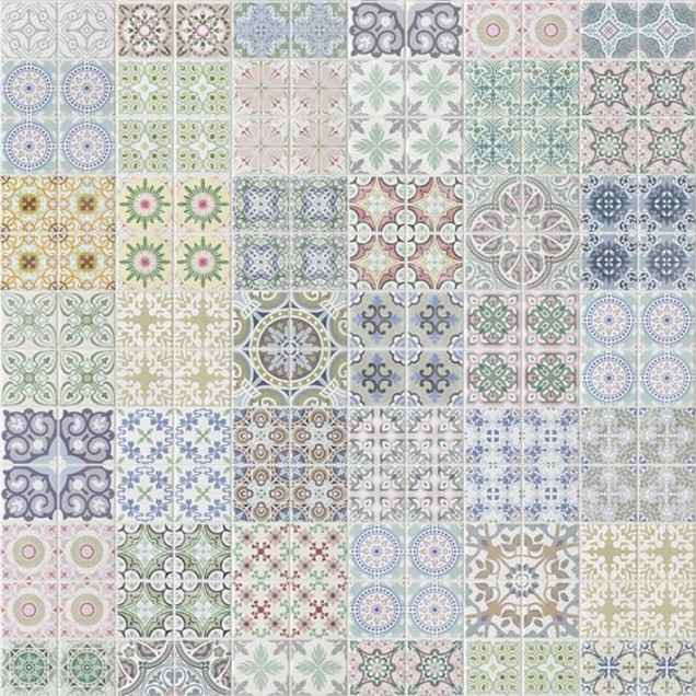 Tapet Marrakech cu design ce imită plăci ceramice