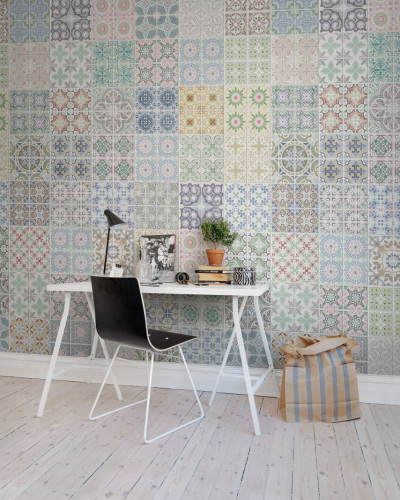Tapet Marrakech cu design ce imită plăci ceramice