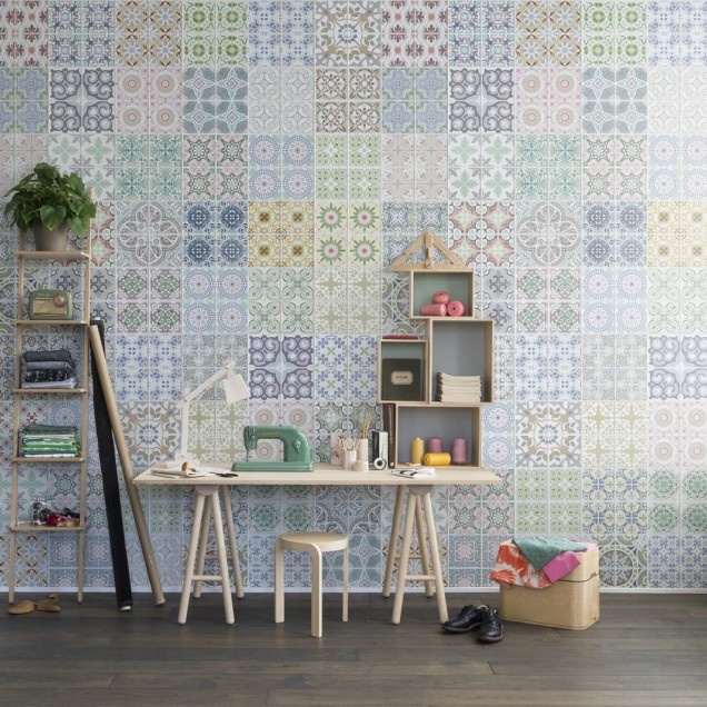 Tapet Marrakech cu design ce imită plăci ceramice
