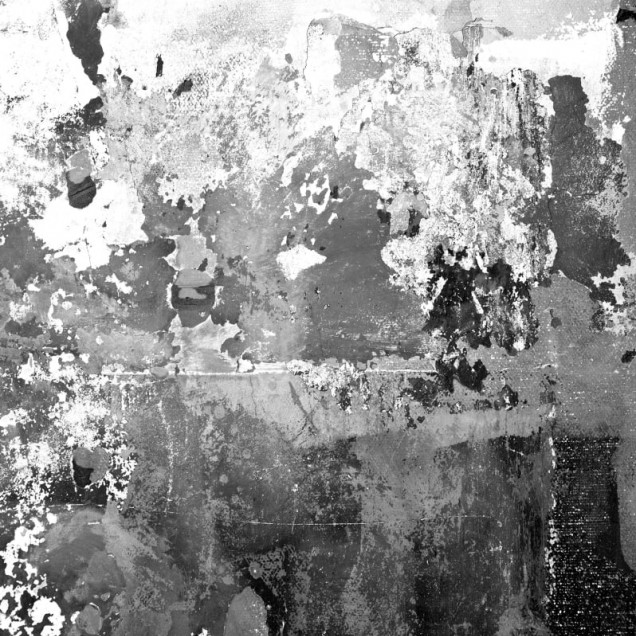 Tapet Charcoal cu aspect de beton expus, gri și alb, într-un hol modern.