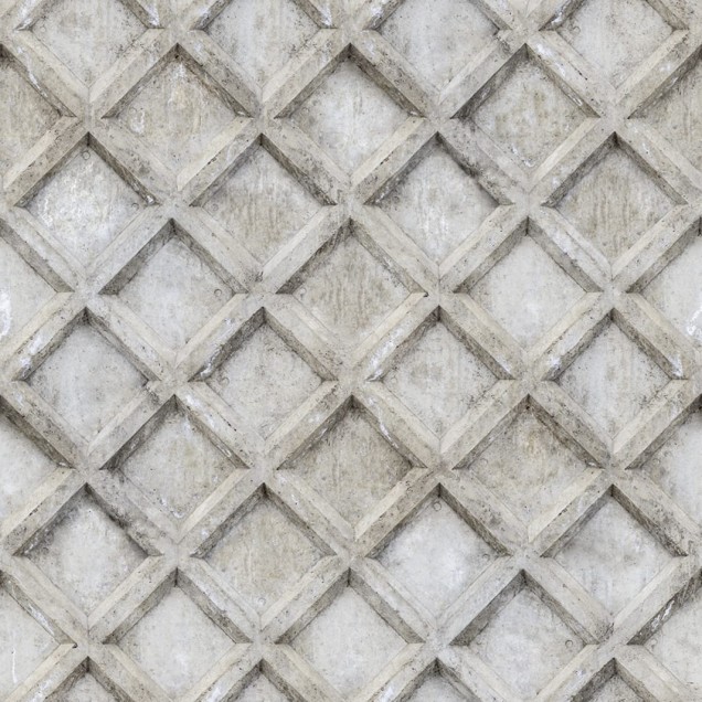 Tapet cu aspect industrial, cu o structură de plasă din beton.