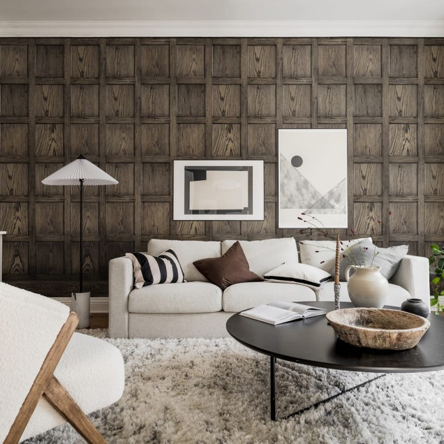 Tapet 3D cu design minimalist in stil clasic