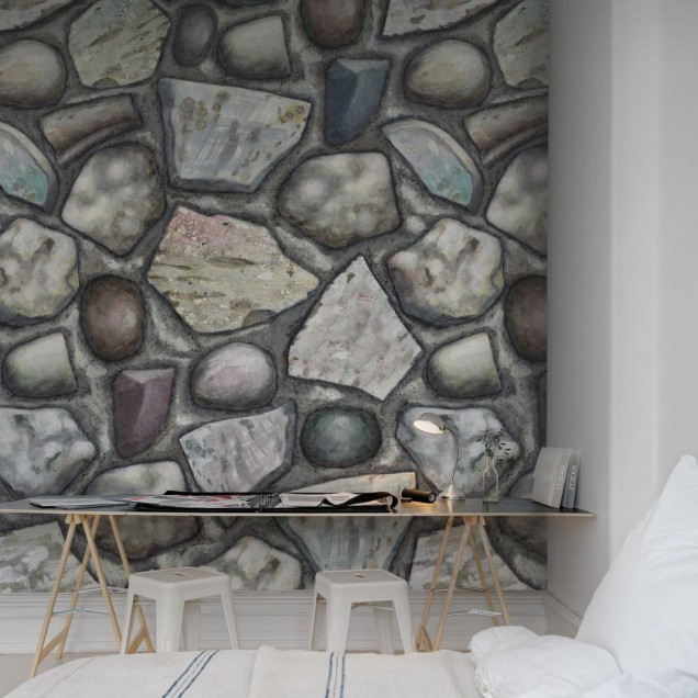 Tapet Stones cu textură de piatră naturală