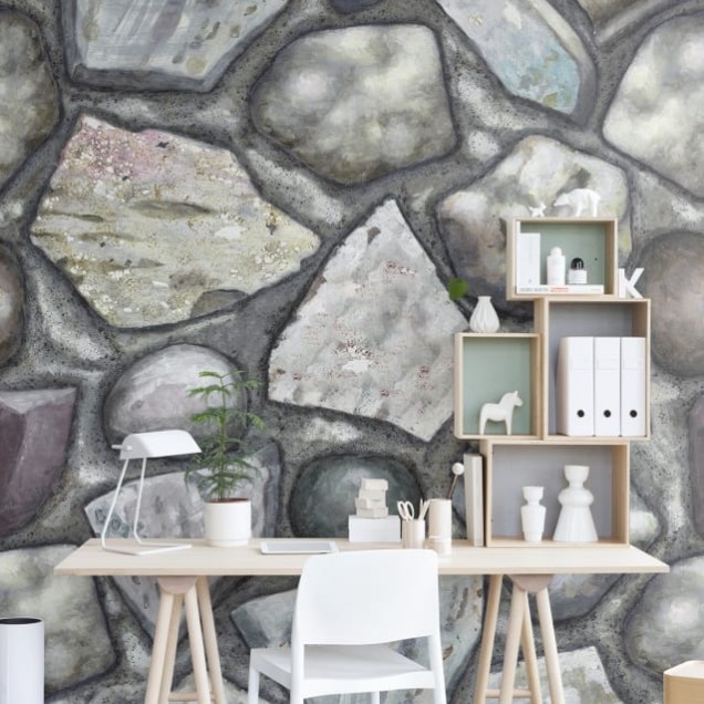 Tapet Stones cu textură de piatră naturală