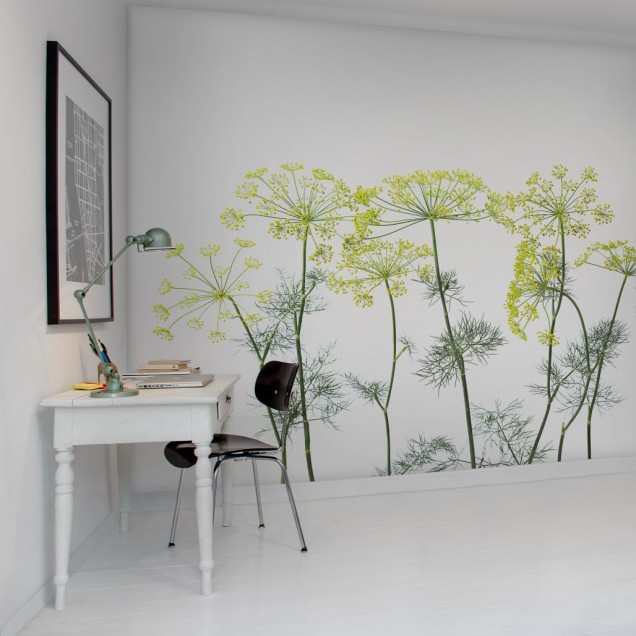 Tapet 3D Crown Of Dill cu un design minimalist de mărar
