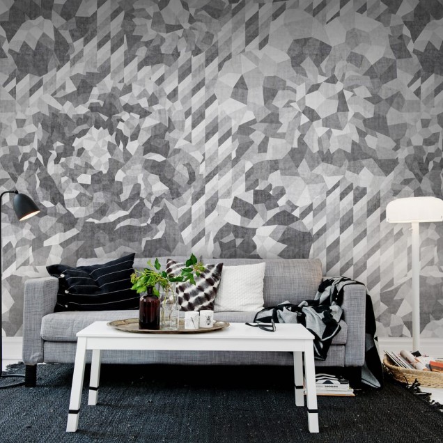 Tapet modern cu design geometric abstract