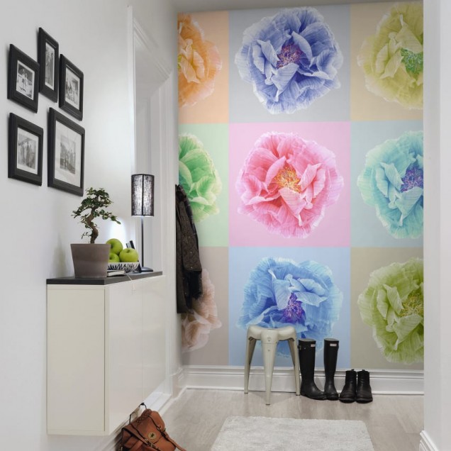 Tapet 3D cu flori mari, Poppy Art