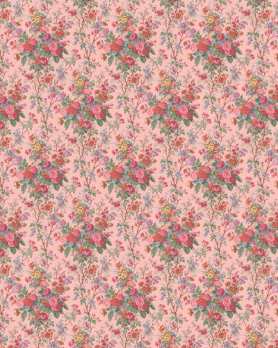Tapet floral roz cu flori delicate, perfect pentru decorarea casei.