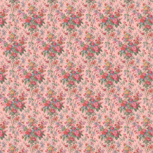 Tapet floral roz cu flori delicate, perfect pentru decorarea casei.