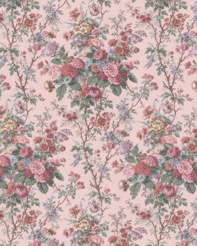 Tapet floral roz cu flori delicate.