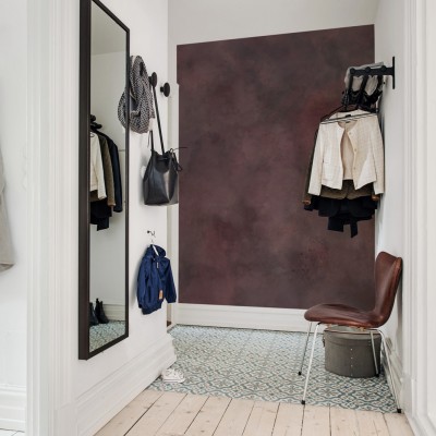 Tapet cu aspect de beton in maro inchis - Color Clouds, Maroon