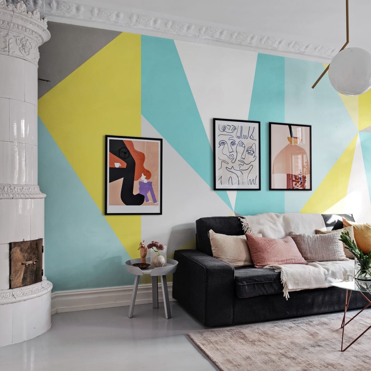 Fototapet Rebel Walls RBW-R13425. Conține culorile: Galben, Galben Sulfuric, Verde, Verde Deschis, Gri, Gri Platină, Alb, Alb Semnal