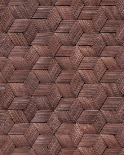 Tapet 3D cu textura de bambus împletit,  ideal pentru o atmosfera tropicală în casa ta.